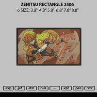 Zenitsu Rectangle 2506 Embroidery File 6 sizes