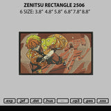 Zenitsu Rectangle 2506 Embroidery File 6 sizes