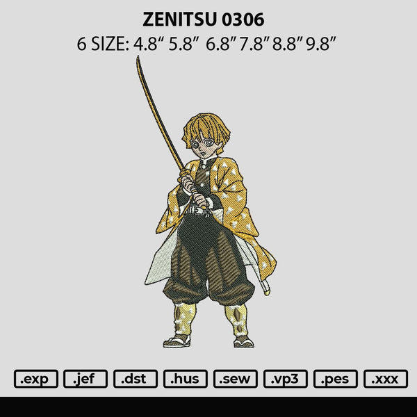 Zenitsu 0306 Embroidery File 6 sizes