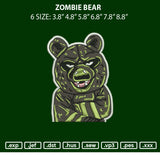 Zombie Bear Embroidery File 6 sizes