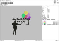 Aa Baloons Embroidery File 6 sizes