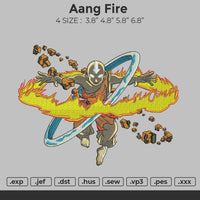 aang fire embroidery