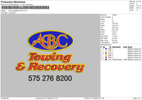 Towing Embroidery File 6 sizes