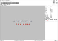 Active Text Embroidery File 6 sizes