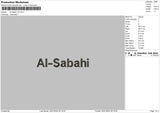 Alsabahi V2 Embroidery File 6 sizes