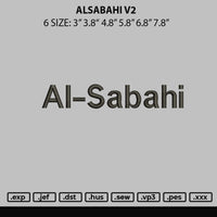 Alsabahi V2 Embroidery File 6 sizes