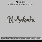 Al Sabahi Embroidery File 6 sizes