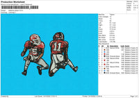 Alabama Player Embroidery File 6 sizes