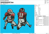 Alabama Player Embroidery File 6 sizes