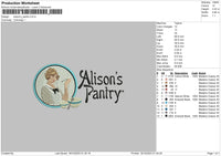 Pantry Embroidery File 6 sizes