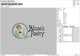 Pantry Embroidery File 6 sizes