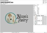 Pantry Embroidery File 6 sizes