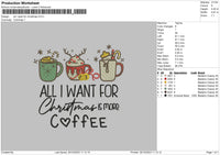 Christmas Drinks Embroidery File 6 sizes