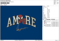 Amare Embroidery File 6 sizes