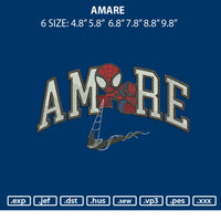 Amare Embroidery File 6 sizes