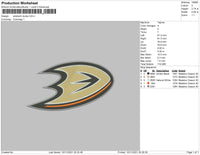 Anaheim Ducks Embroidery