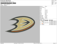 Anaheim Ducks Embroidery