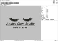 Glamtext Embroidery File 6 sizes