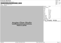 Glamtext V2 Embroidery File 6 sizes