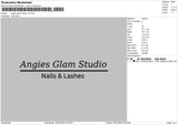 Glamtext V2 Embroidery File 6 sizes