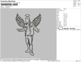 Angel Man Outline Embroidery