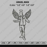 Angel Man Outline Embroidery