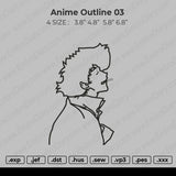 anime outline 03 Embroidery