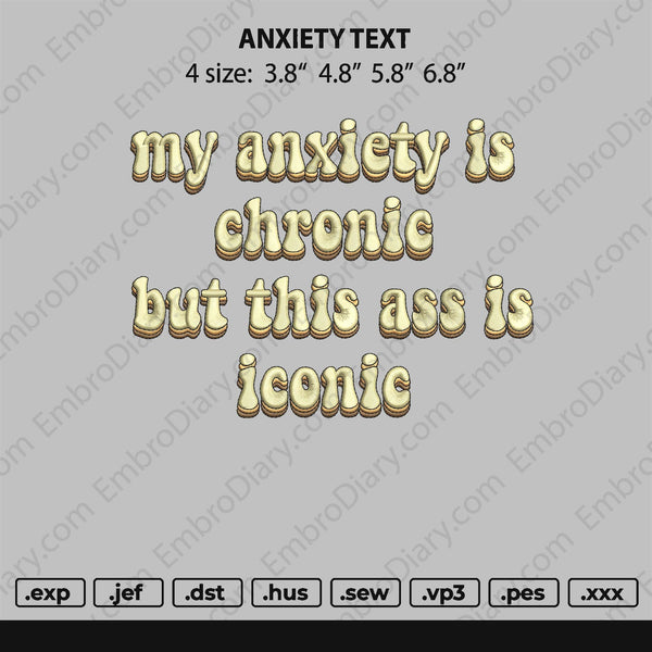 anxiety Embroidery