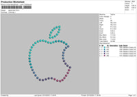 Apple Dots Embroidery File 6 sizes