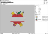 Apple Ruller Embroidery File 6 sizes