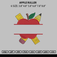 Apple Ruller Embroidery File 6 sizes