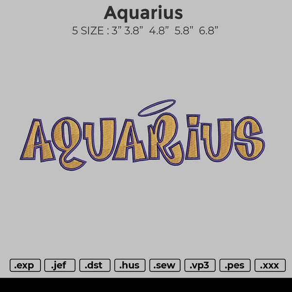 Aquarius Embroidery