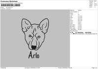 Arlo Dog Embroidery