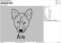 Arlo Dog Embroidery