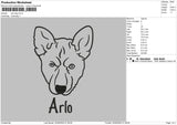 Arlo Dog Embroidery