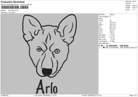 Arlo Dog Embroidery