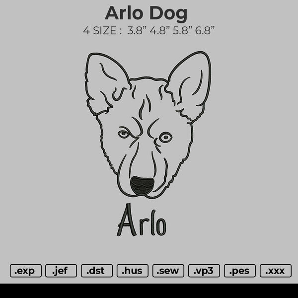 Arlo Dog Embroidery