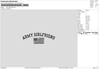 Girlfriend text Embroidery File 6 sizes