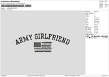 Girlfriend text Embroidery File 6 sizes