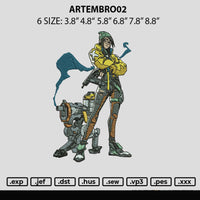 Artembro02 Embroidery File 6 sizes