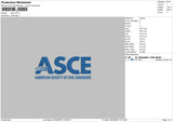 Asce Embroidery File 6 sizes