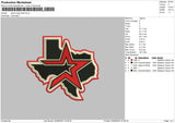 Astros Embroidery File 6 sizes