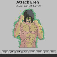 Attack Eren Embroidery