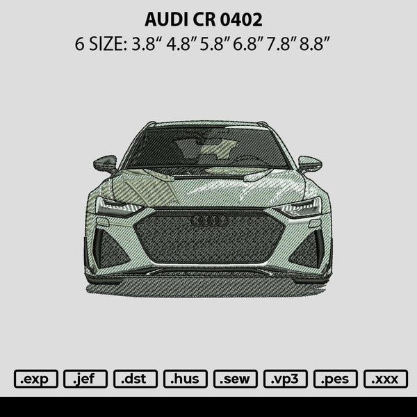 Audi Car 0402 Embroidery File 6 sizes