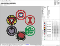 Avenger Icon Embroidery