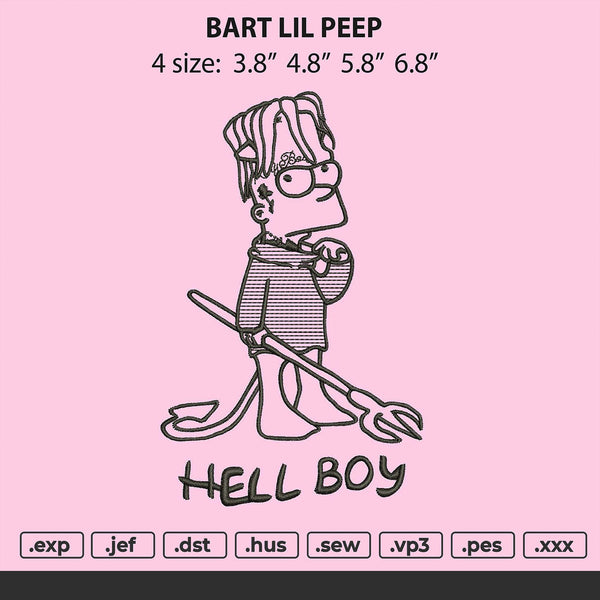 Bart Lil Peep Embroidery