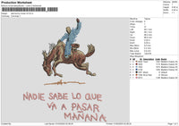 Horse Text V2 Embroidery File 6 sizes