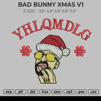 Bad Bunny xmas 01 Embroidery