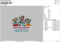 Bad Girls Embroidery File 6 sizes