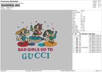 Bad Girls Embroidery File 6 sizes